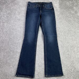 Silver Jeans Women’s 25X29 Blue Tuesday Slim Bootcut Low Rise Dark Wash Stretch